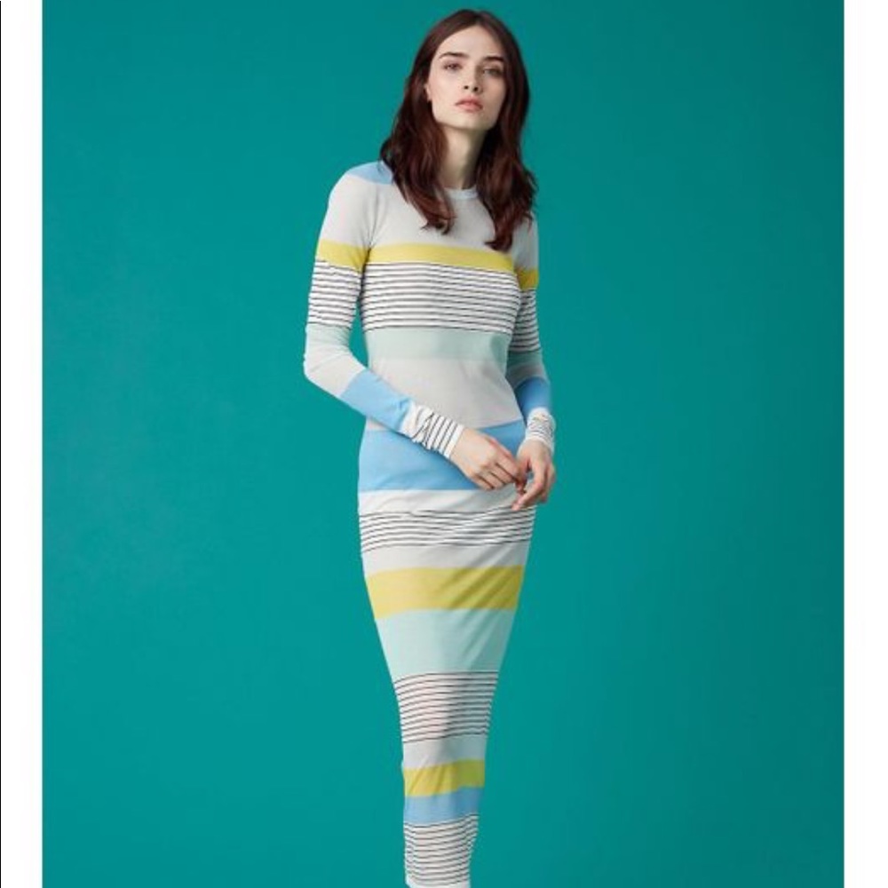DVF Maxi stripe dress